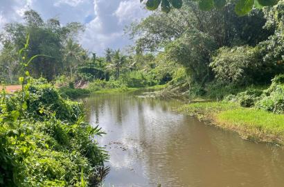 On The River Land for Sale In Beruwala - 3 Across - 150,000 Per Perch